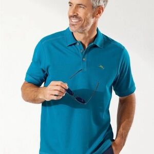 NWOT Tommy Bahama Blue Polo Shirt